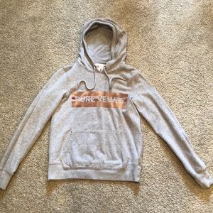 Grey hoodie (pure velvet lettering)